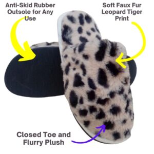 GEJUFF Flip Flop Slippers For Girls Unisex Men Women’s Tiger Print Fur