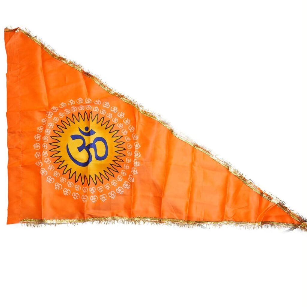 GEJUFF OM Flag Hindu Religion Arya Samaj Om Imprinted (30X45 Inch) - GEJUFF