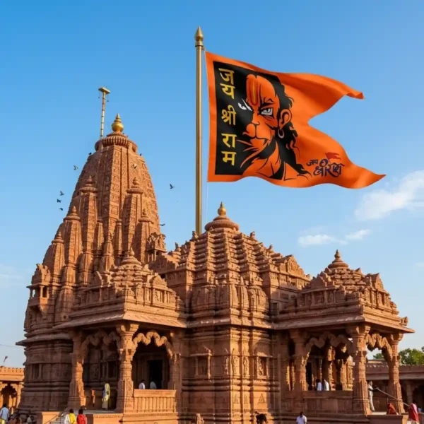 GEJUFF Hanuman Flag for Home & Temple
