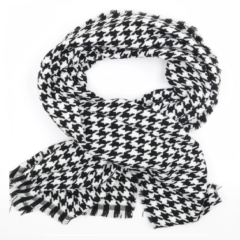 GEJUFF Houndstooth Wool Touch Winter Muffler for Men & Women