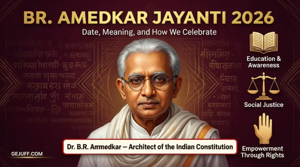 GEJUFF Br Ambedkar Jayanti 2026: Date, Meaning, and How We Celebrate Dr. B.R. Ambedkar