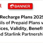 GEJUFF Airtel Recharge Plans 2025 Full Details of Prepaid Plans with Prices, Validity, Benefits, and Starlink Partnership