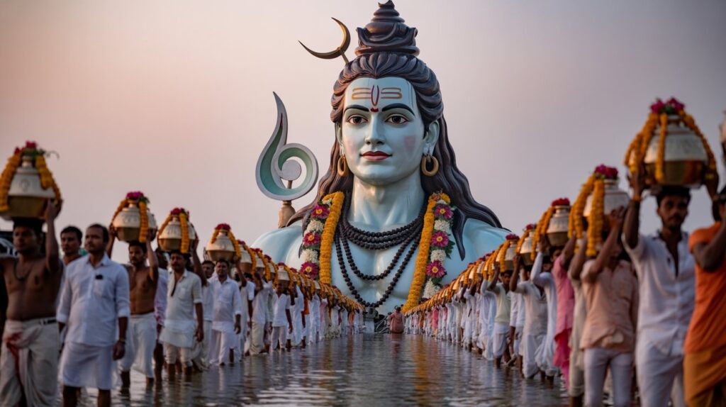 Kawad Yatra 2025 - श्रद्धालु गंगाजल लेकर शिव मंदिर की ओर
