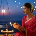 Indian woman celebrating Karwa Chauth 2025