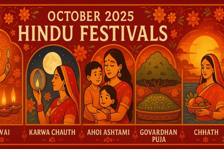 October 2025 Hindu Festival List – GEJUFF Festival Calendar in Hindi