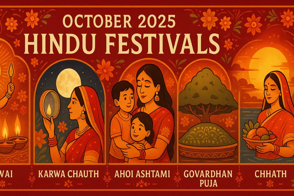 October 2025 Hindu Festival List – GEJUFF Festival Calendar in Hindi
