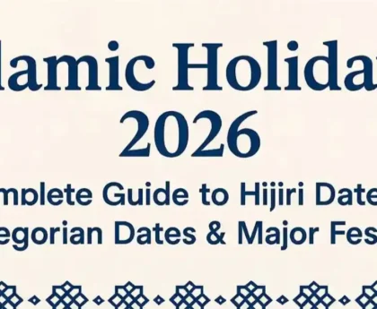 Islamic Holidays 2026