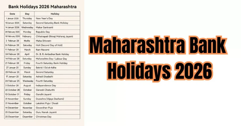 Maharashtra Bank Holidays 2026