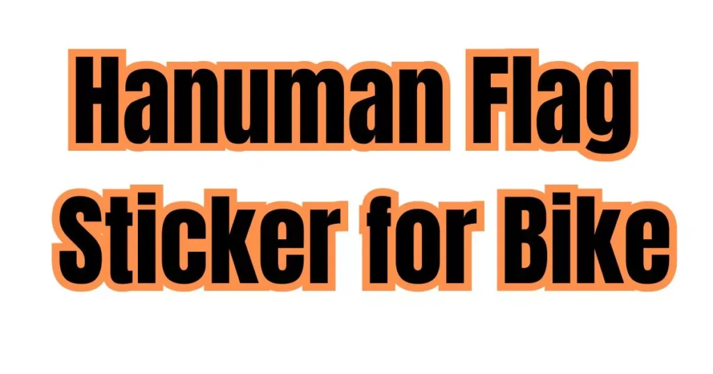 Hanuman Flag Sticker for Bike