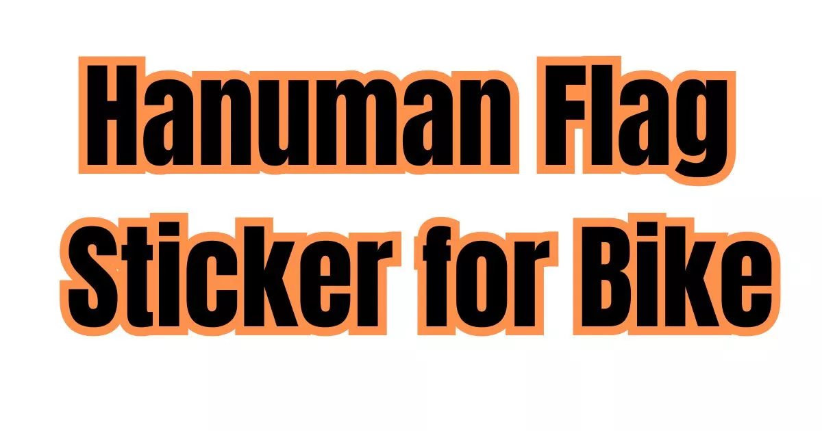 Hanuman Flag Sticker for Bike