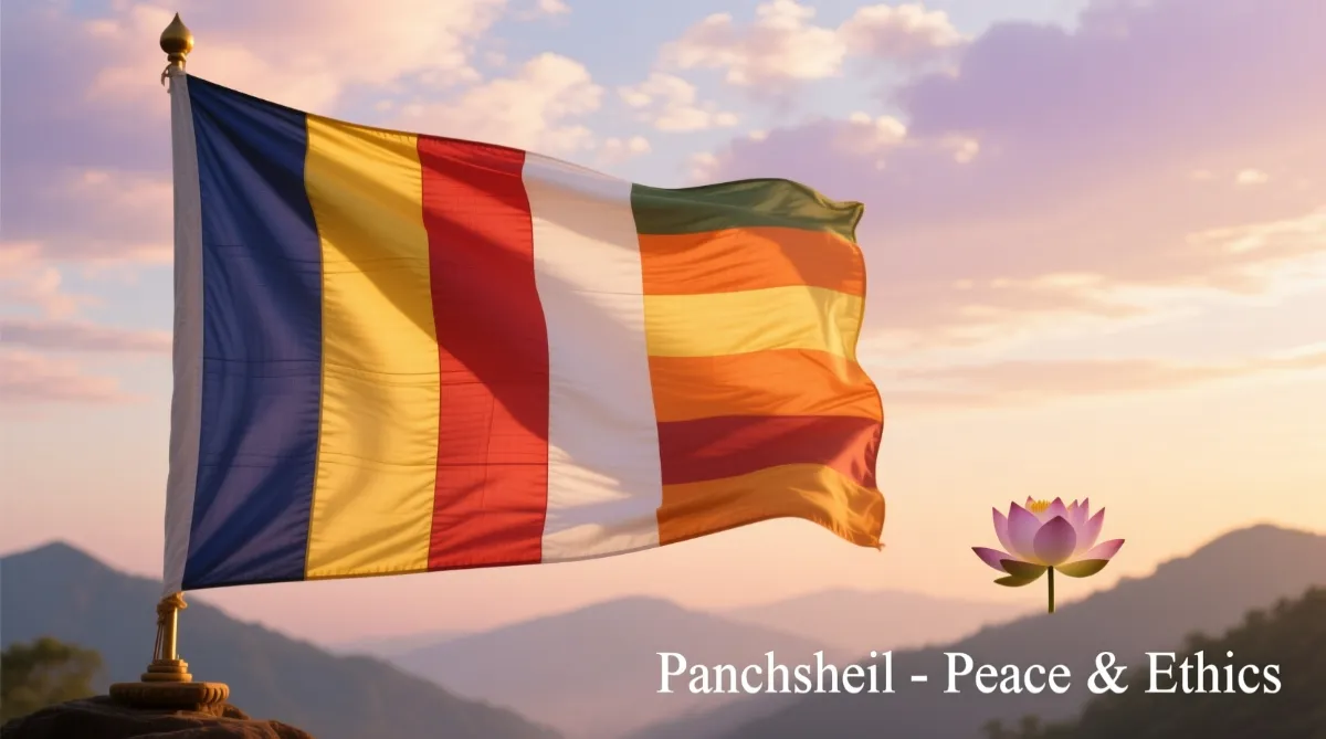 Buddhist Panchsheel Flag