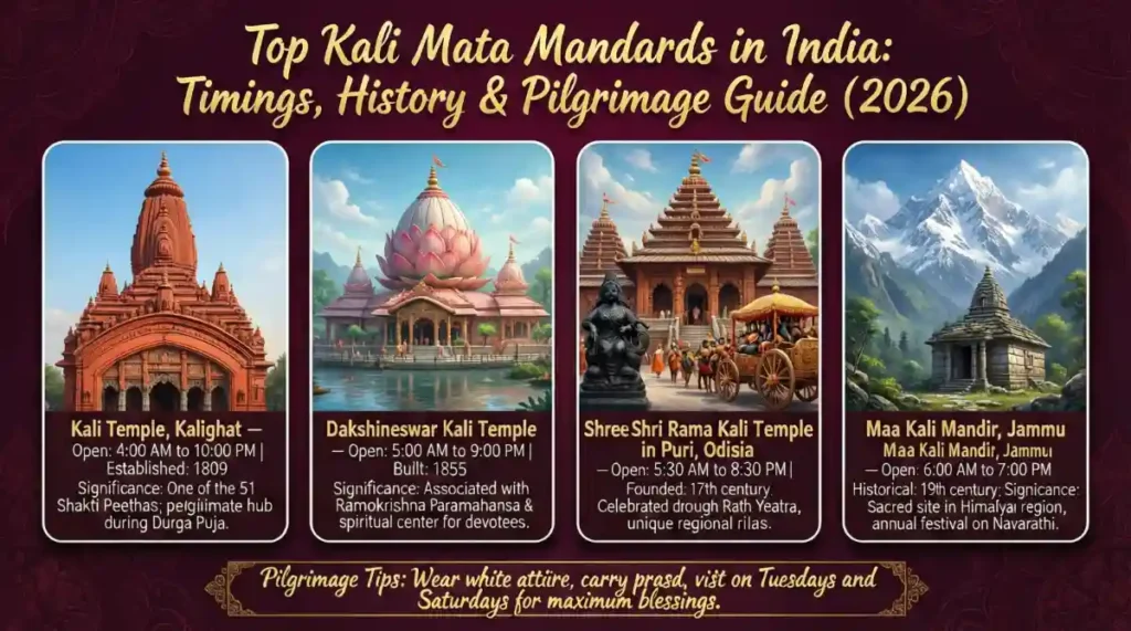 Top Kali Mata Mandirs in India: Timings, History & Pilgrimage Guide (2026)”