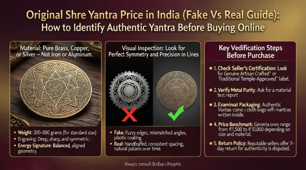 Original Shree Yantra Price in India (Fake vs Real Guide): How to Identify Authentic Yantra Before Buying Online