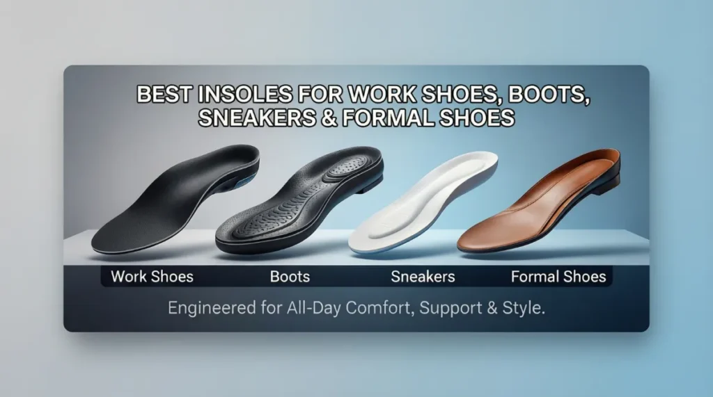 Best Insoles for Work Shoes, Boots, Sneakers & Formal Shoes | Complete Guide