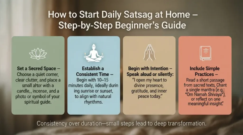 How to Start Daily Satsang at Home – Step-by-Step Beginner’s Guide (2026)