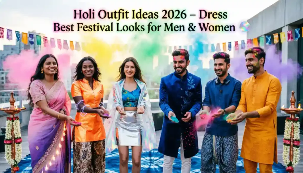 Holi Outfit Ideas 2026 – Dress Best Festival Looks for Men & Women 🎨👗