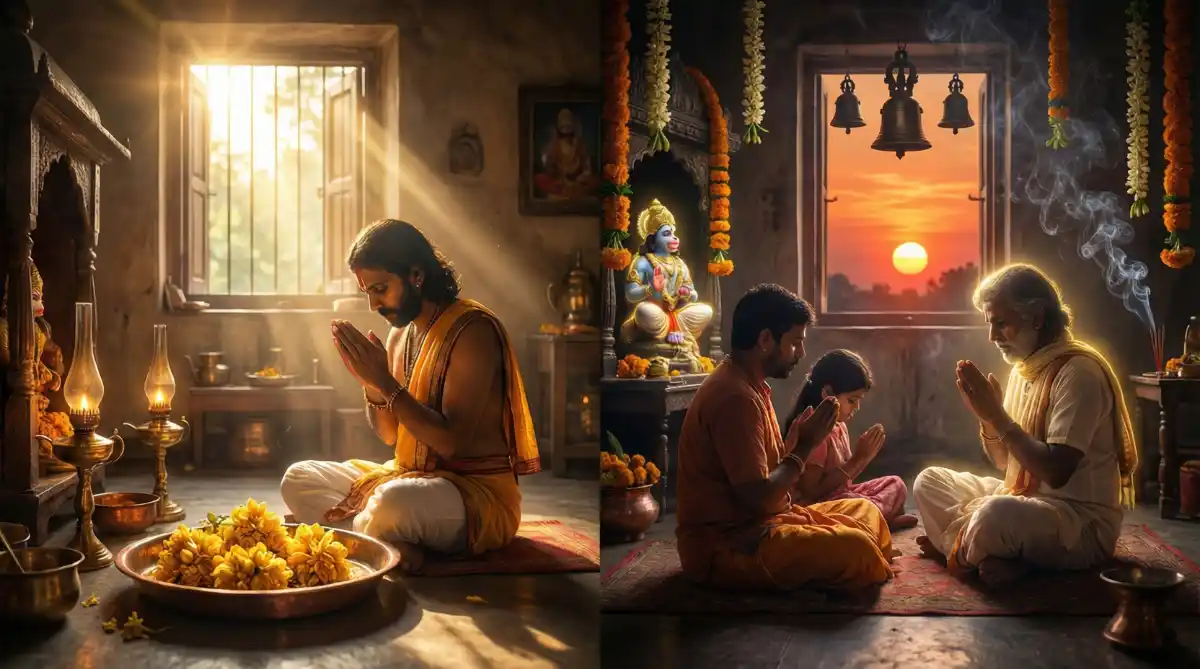 Morning vs Evening Puja on Hanuman Jayanti