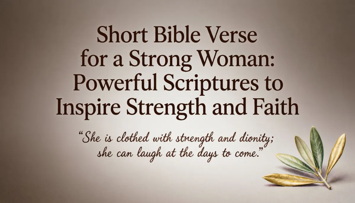 Short Bible Verse for a Strong Woman