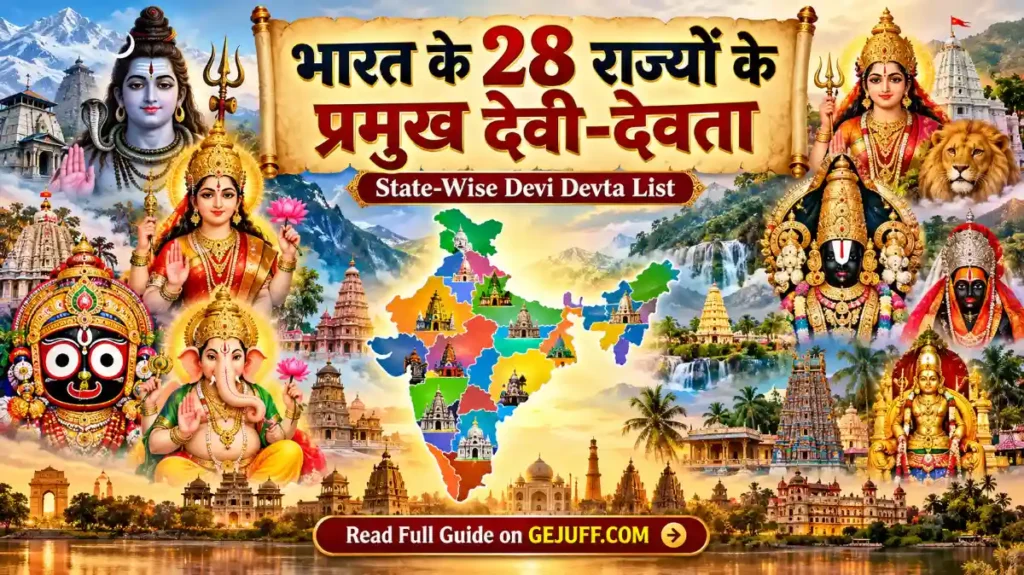 भारत के 28 राज्यों के प्रमुख देवी-देवता State-Wise Devi Devta List